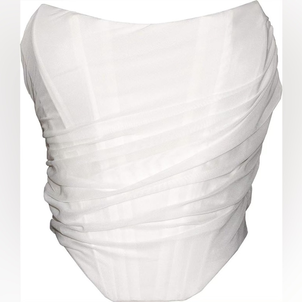 White mesh corset